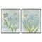 Stupell Industries Contoured Blue Petals 2pc Framed Giclee Set, design by Kim Allen